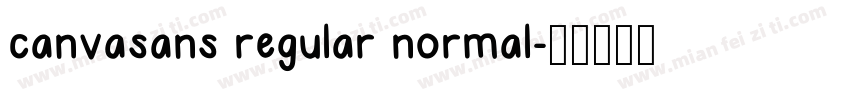 canvasans regular normal字体转换